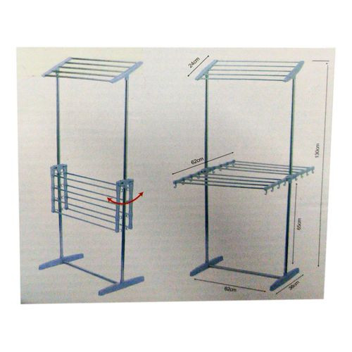 Mobile Folding Clothes Drying Rack - Multicolor