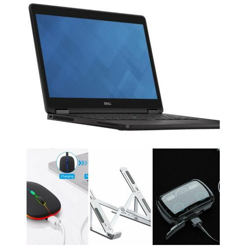 RENEWED Dell Latitude 7470 Core i7 8GB 256GB SSD + 32GB Flash Mouse Office - Black