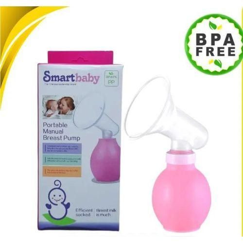 Portable Manual Breast Pump, Nursing Mother Breast Pump - Pink/White