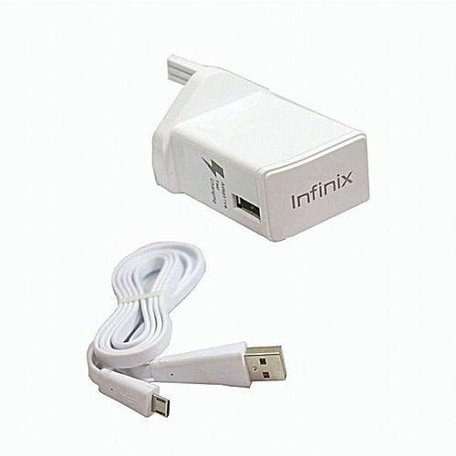 Infinix USB Cable Plug Charger - White