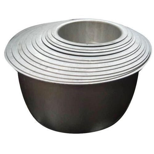 Crystal 12Pcs Set of Aluminium Saucepans Size (12-23) - silver