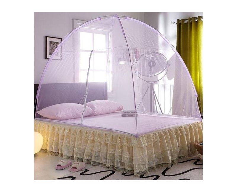 5”x 6 Foldable Tent-Style Mosquito Net With Zipper Bed Net-Purple