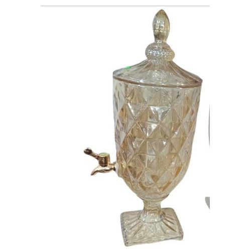 3Litres Drink Dispensers For Parties Crystal Glass Iced Mason Jar Dispenser with Stand And Spigot Liquid Containers Wide Mouth Beverage Server Water Pitcher For Juice Tea Party Bar Wedding Design May Differ - Gold