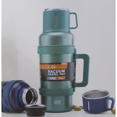 Zego Hot & Cold Stainless Steel Vaccum Insulated 4L, 72 Hour Flask - Colour May Vary - Multi-colours.