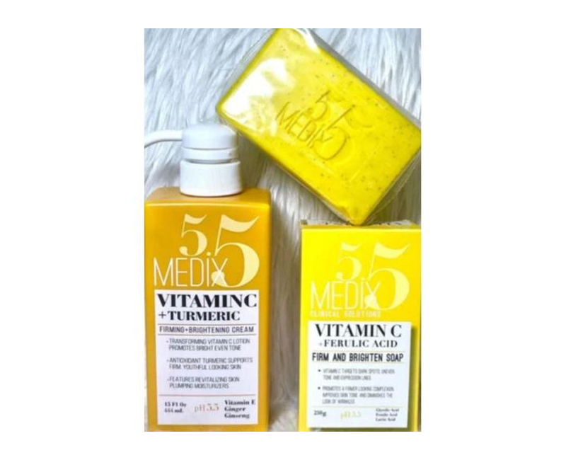 Medix 5.5 Vitamin C + Tumeric Firming + Brightening Cream And Soap