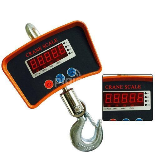 500KG Rechargeable Hanging Crane Weighing Scale - Black