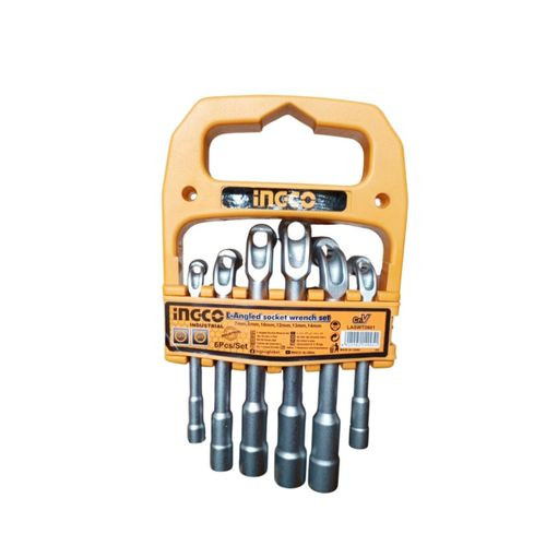 INGCO 6pcs/set L-Angled Socket Wrench Set - Silver