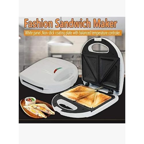 Sandwich Maker Bread Toaster Grill - White / Black........