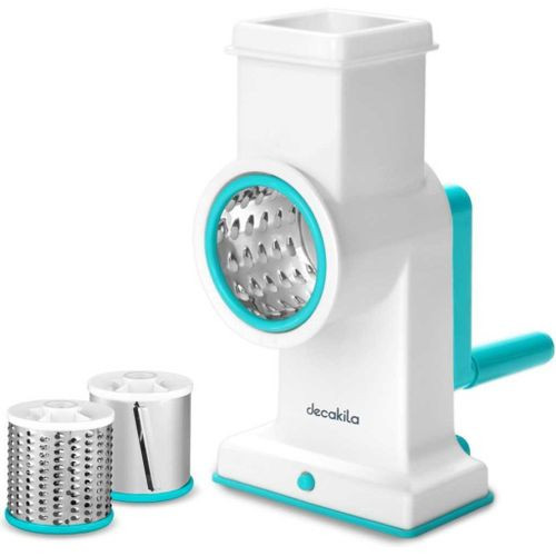 DECAKILA Manual Grater - SS Blade Easy to Use, Safety Design, Veggie Chopper, Onion Chopper, Vegetable Chopper with Container - Multicolor