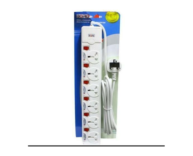 Borl Heavy Duty Premium Extension Socket 6Ways -White