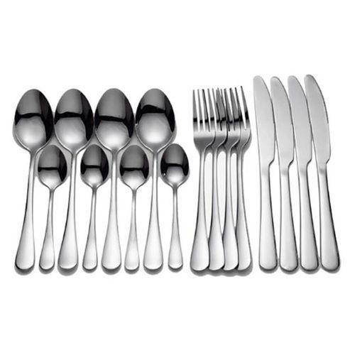 24pcs Stainless Steel Cutlery Set With Stand - Silver