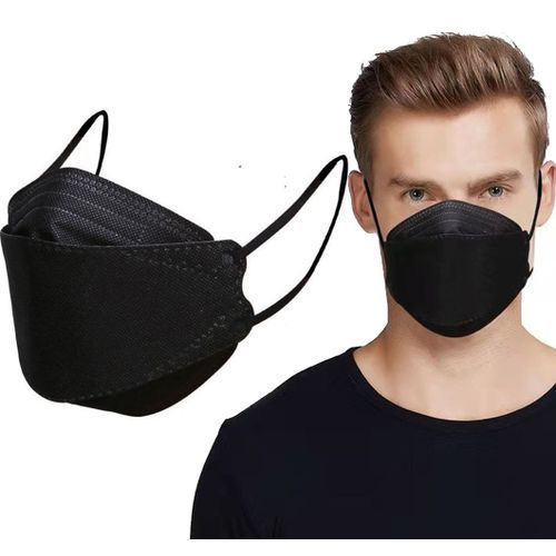 10pcs 4 Layer Disposable Face Mouth Mask KF94- Black