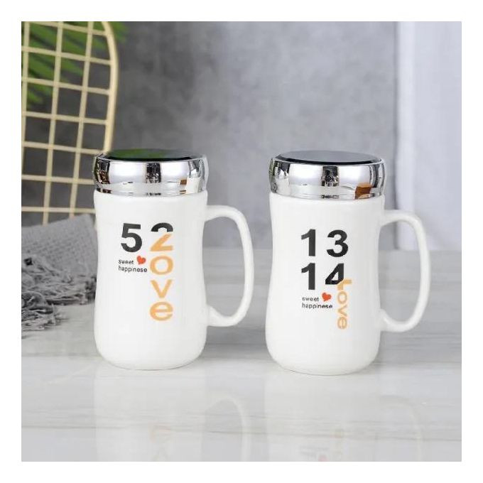 Ceramic Tea/Coffee Mug Gift Set With Lid -