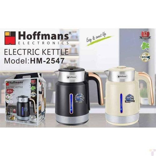 Hoffmans 2.5L Original Multipurpose Electric Kettle Water And Milk Boiler - White, Black