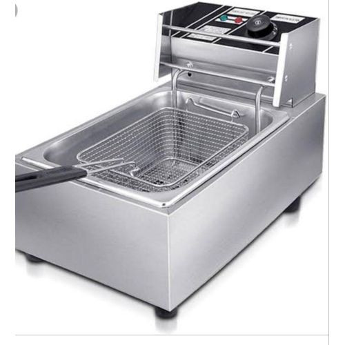 Professional Style Stainless Steel Deep Fryer - Silver 6L