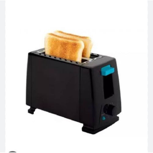 2 Slice Electric Bread Toaster - Silver, Black.