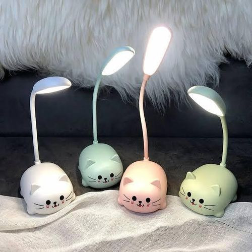 TECHTOP USB LED Cute Kids Desk Lamp Rechargeable LED Cartoon Teddy Bear Table Lamp For Study/Portable Coulor Changing Home Decor Side Table Night Study Lamp With Flexible Adjustable
