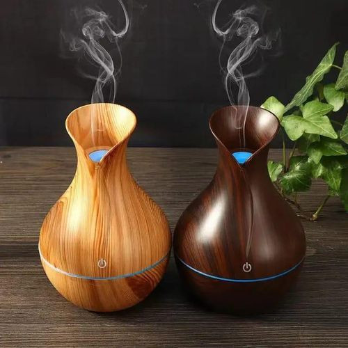 Ultrasonic Mist Air Humidifier 130 Ml Aroma Diffuser Air Freshener-Brown