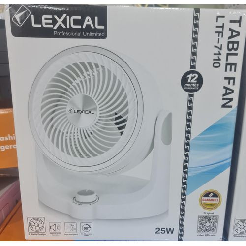 LEXICAL Electric Table Fan - White