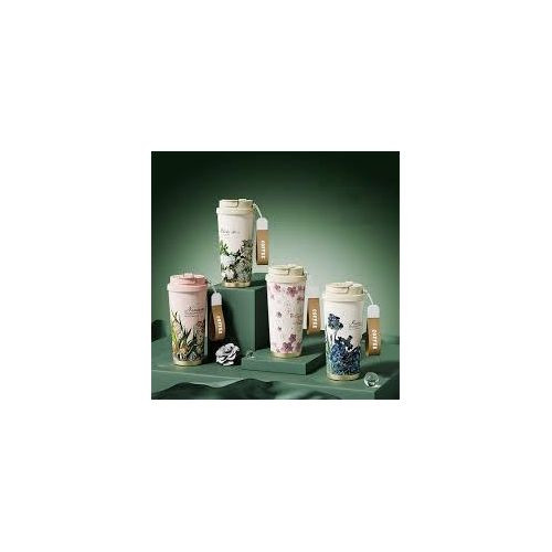 High Appearance Level Coffee Thermos Cup Ceramic Sw Double Drinking Cup Daily Campus Accompanying Coffee Cup