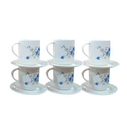 Set Of 12pc Cups And Sourcers - White