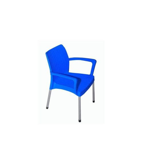 Portable Plastic Arm Chair- Blue