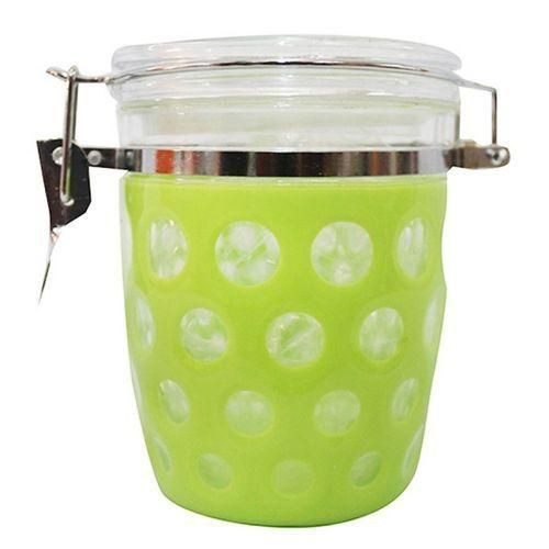 Designed Storage Tin With Metal Lock,2L - Green