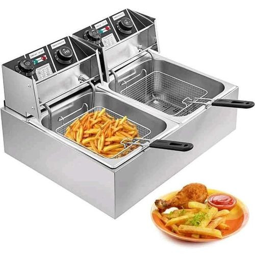 ADH Deep Fryer Double -silver