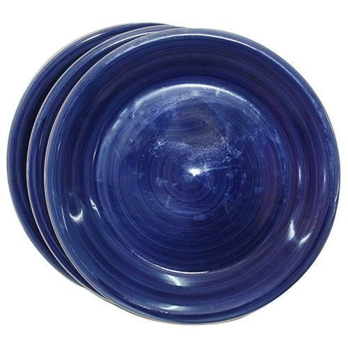 6 Piece Plain Plates - Blue