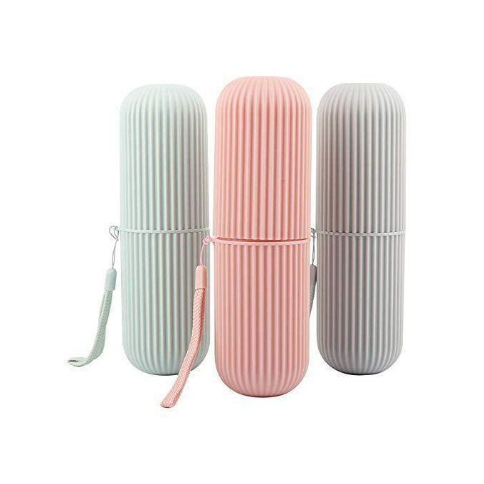 Portable Toothbrush Paste Cap Travel Case Storage Tooth Brush Holder - Multicolor