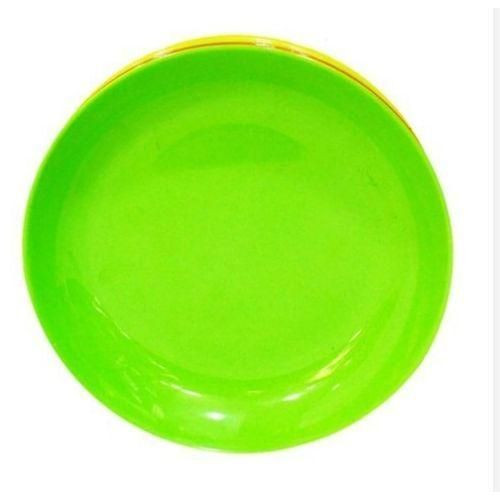 10 Piece Melamine Plates - Orange, Yellow,Green
