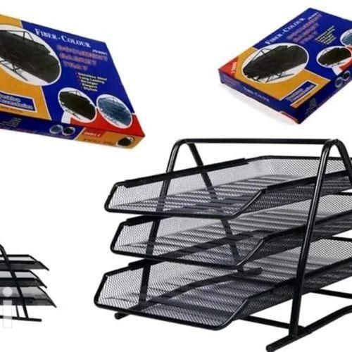 Black Coated Documents Or Office Tray