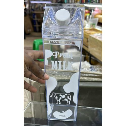 1000mls Plastic Reusable Milk/ Juice Bottle - Multicolor And Design