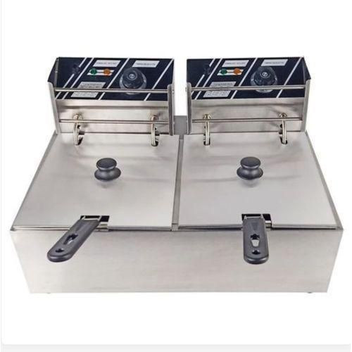 12Liters Double Blow Stainless Deep Fryer, Silver