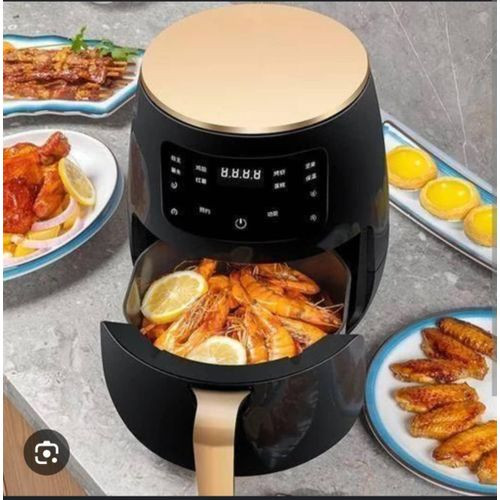 8L Smart Touch Screen Large Black Air Deep Fryer Capacity Electric Oven.