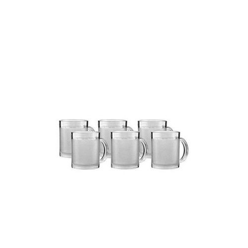 Cups Set Of 6 Transparent Tea Coffee Glass Mugs