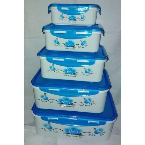 Set Of 5pc Flower Dishes - Colour And Flower Designs May Vary