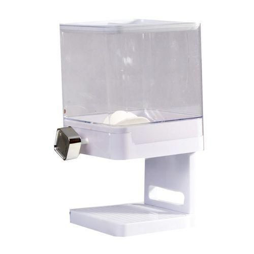 Single Plastic Cereal Dispenser - White
