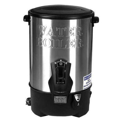 30 Litre Commercial Hot Water Boiler Tea Urn Warmer- Black -Silver