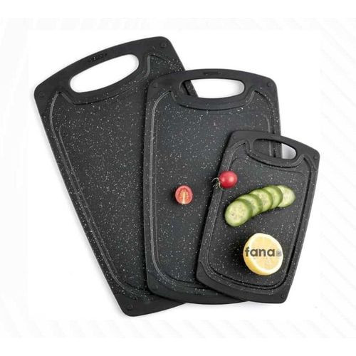 3pcs Granite Chopping Boards Set - Black