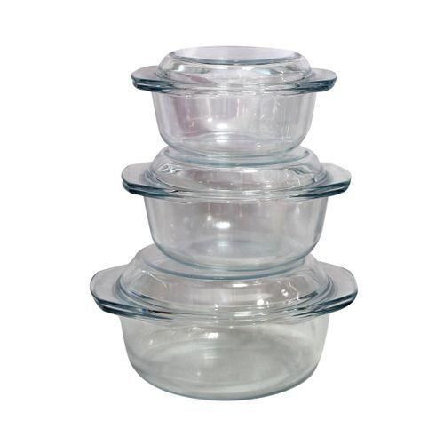 Glass Mexxi 6pcs Round Glass Casserole Set/serving Dishes