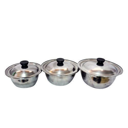 Set Of 3 Serving Dishes – Stainless Steel