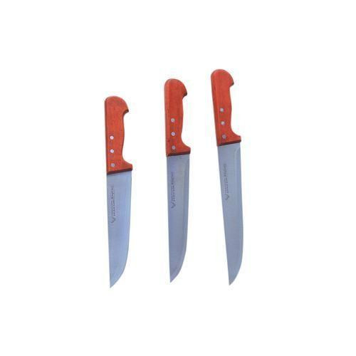 Professional Chef Knives, 3pcs -Brown