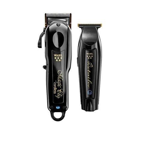 Wahl 2 IN 1 Cordless Barber Combo Magic Clip Clipper & Detailer Trimmer - Black