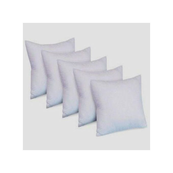 A Set of 5 Big Square Cushions - White