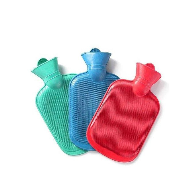 2 Litre Hot Water Bottle - Blue Green Red