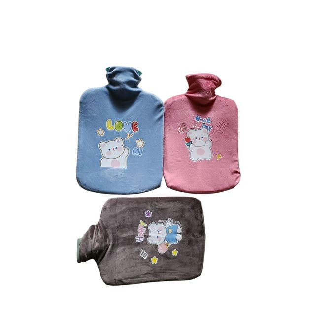 Hot Water Bottle/Bag With Cover -Assorted Color- 2 Liters