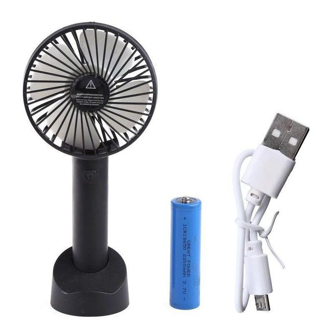 Rechargeable Table Fan Black