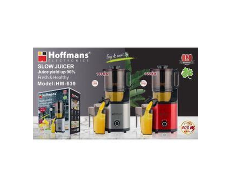 Hoffmans Slow Juicer That Yields Juice Yield Up 96% HM-635 - Multicolor