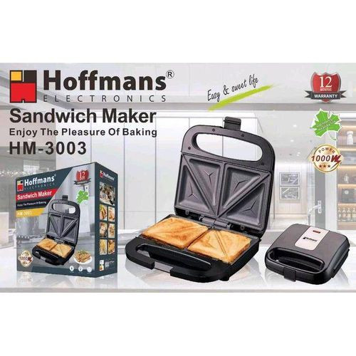 Hoffmans Sandwich Maker Model Hm-3003 - Black